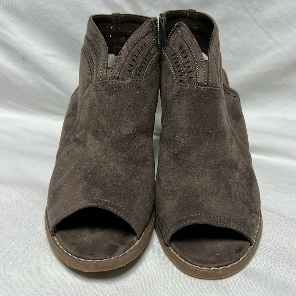 Sonoma Suede Open Toe Bootie